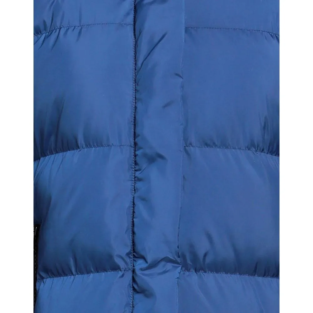 Love Moschino Women's Chic Long Down Jacket with Logo Detail