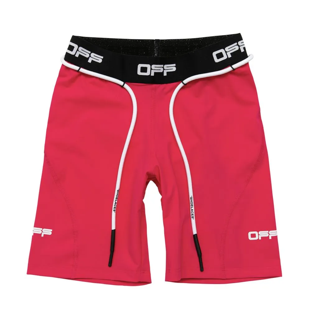 Off-White Women's Chic Pink Elasticized Logo Shorts