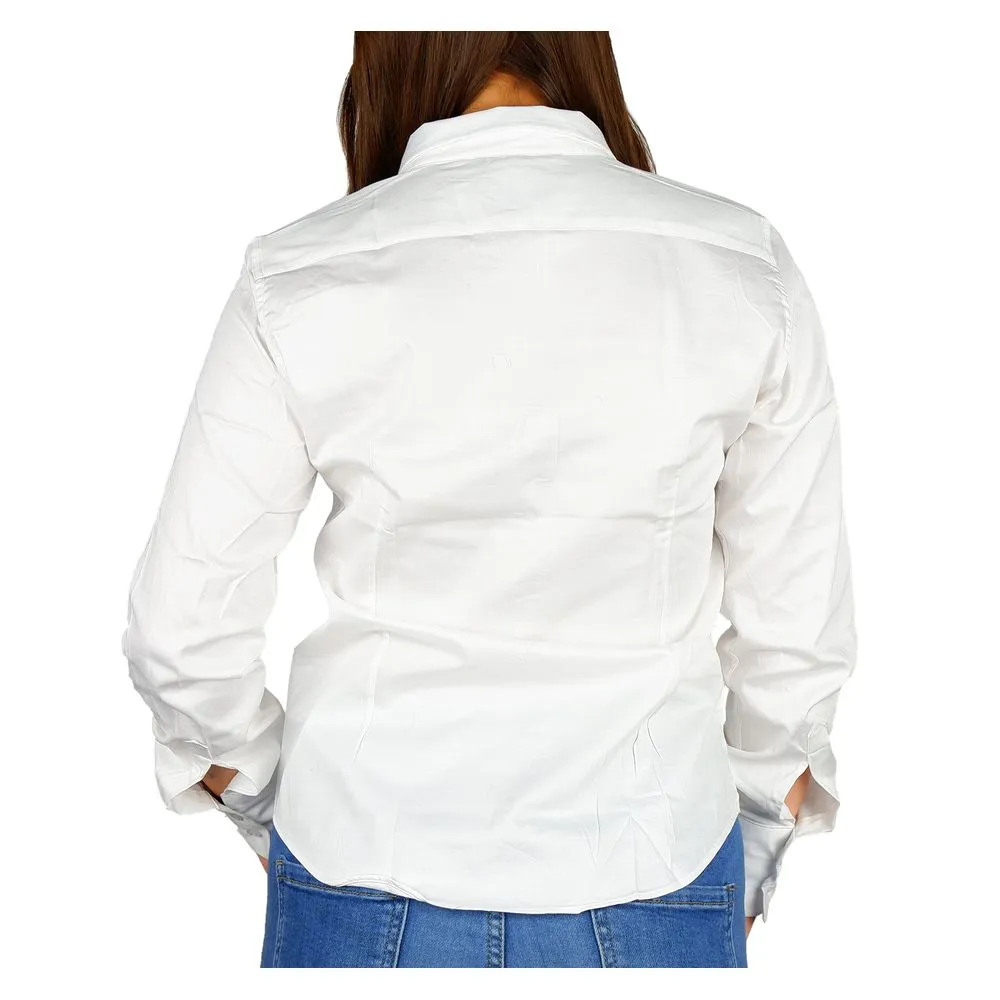 Made in Italy Women's Elegant Satin Cotton Milano Shirt