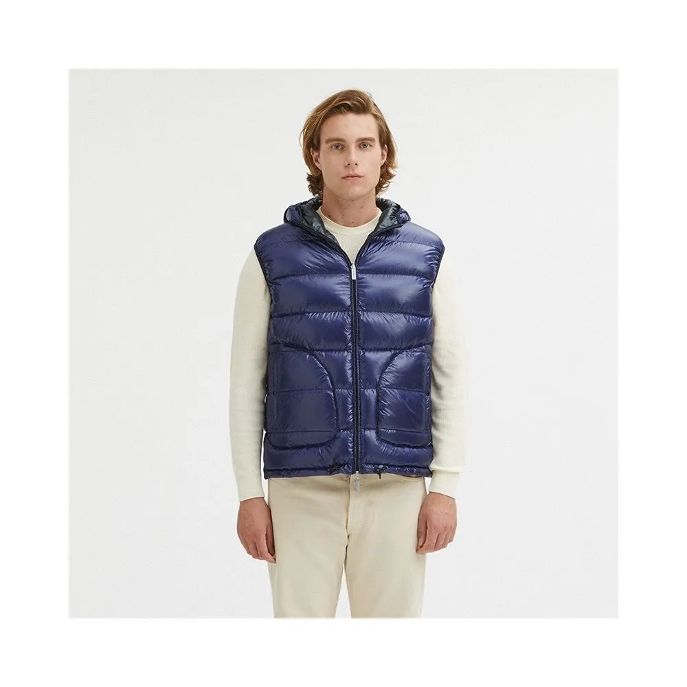 Centogrammi Men's Blue Nylon Men's Reversible Vest
