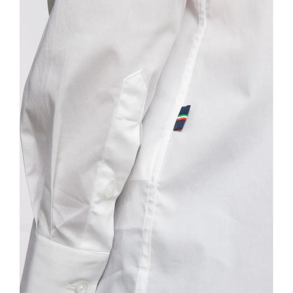 Aeronautica Militare Men's White Cotton Men's Shirt