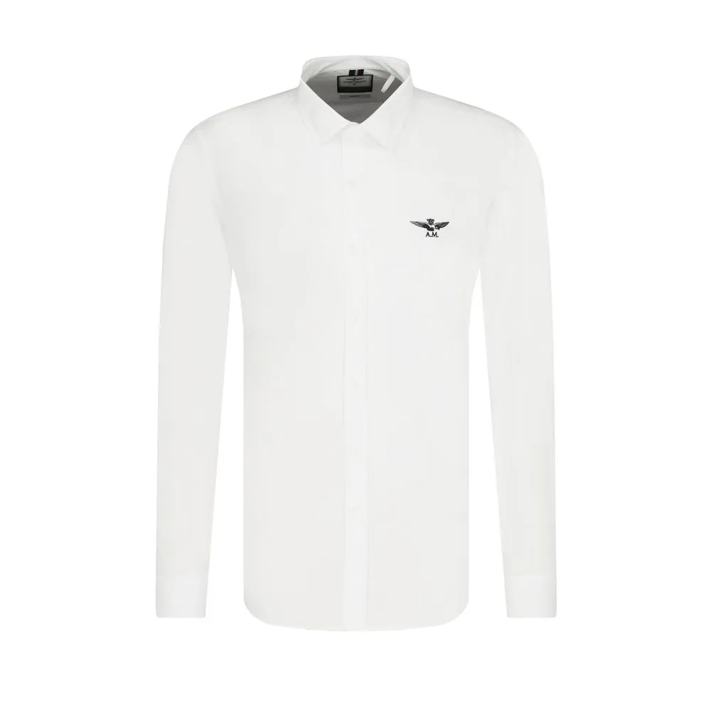 Aeronautica Militare Men's White Cotton Men's Shirt