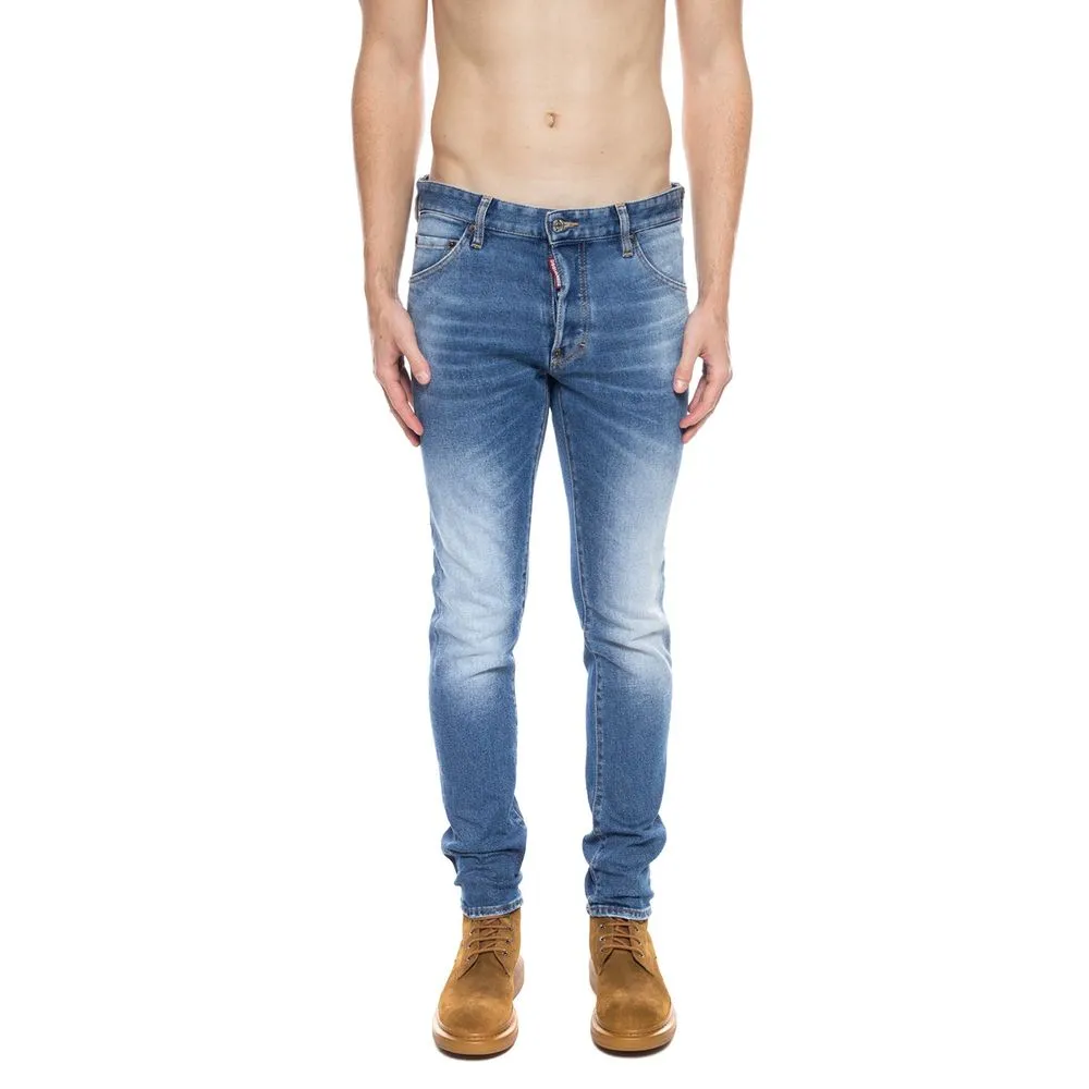 Dsquared² Men's Blue Cotton Men's Distressed Jean