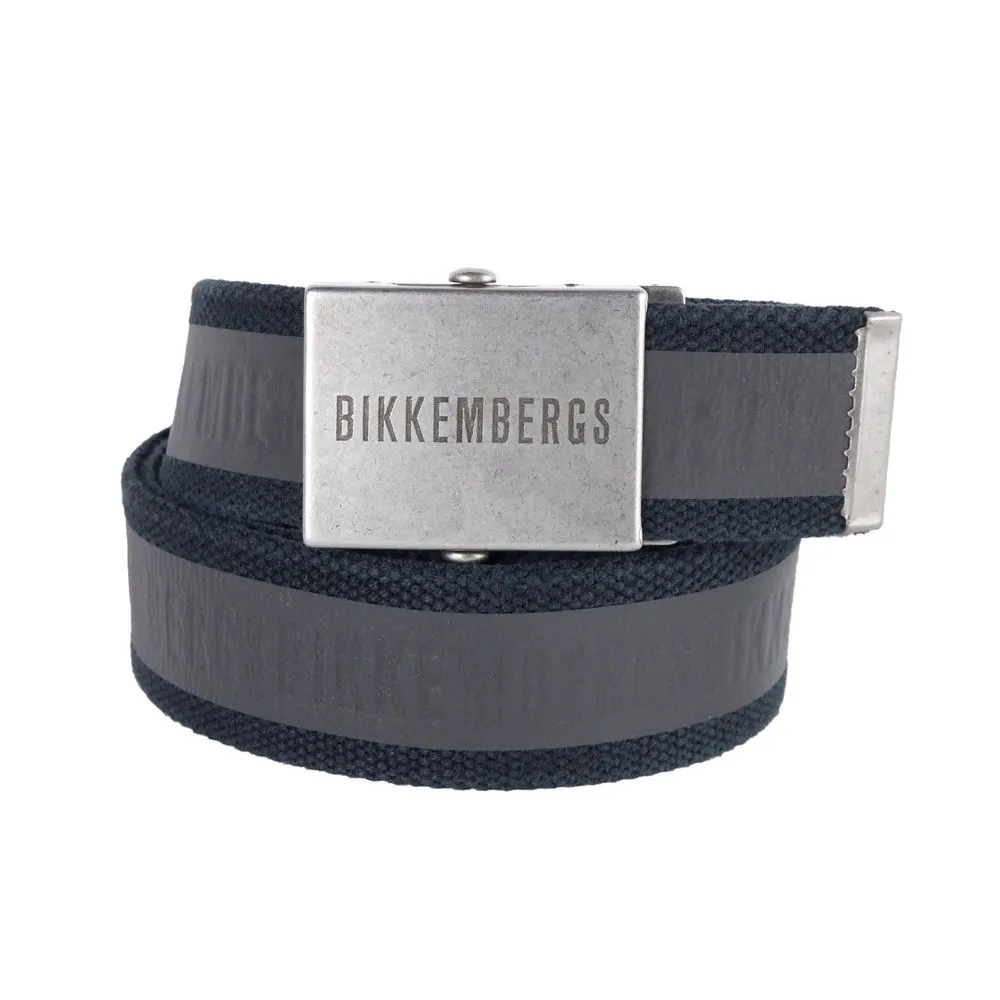 Bikkembergs Men's Black Cotton Mens Belt