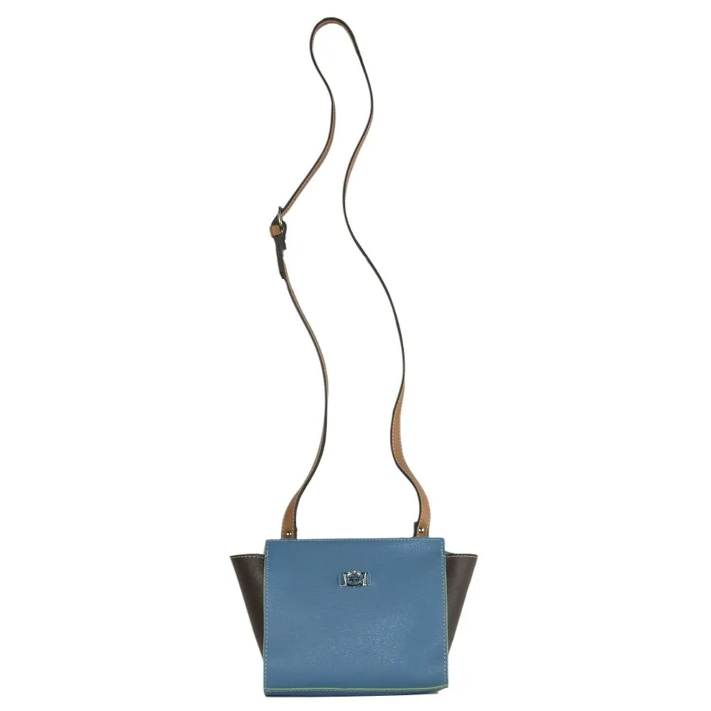 La Martina Women's La Boca Chic Blue Leather Crossbody