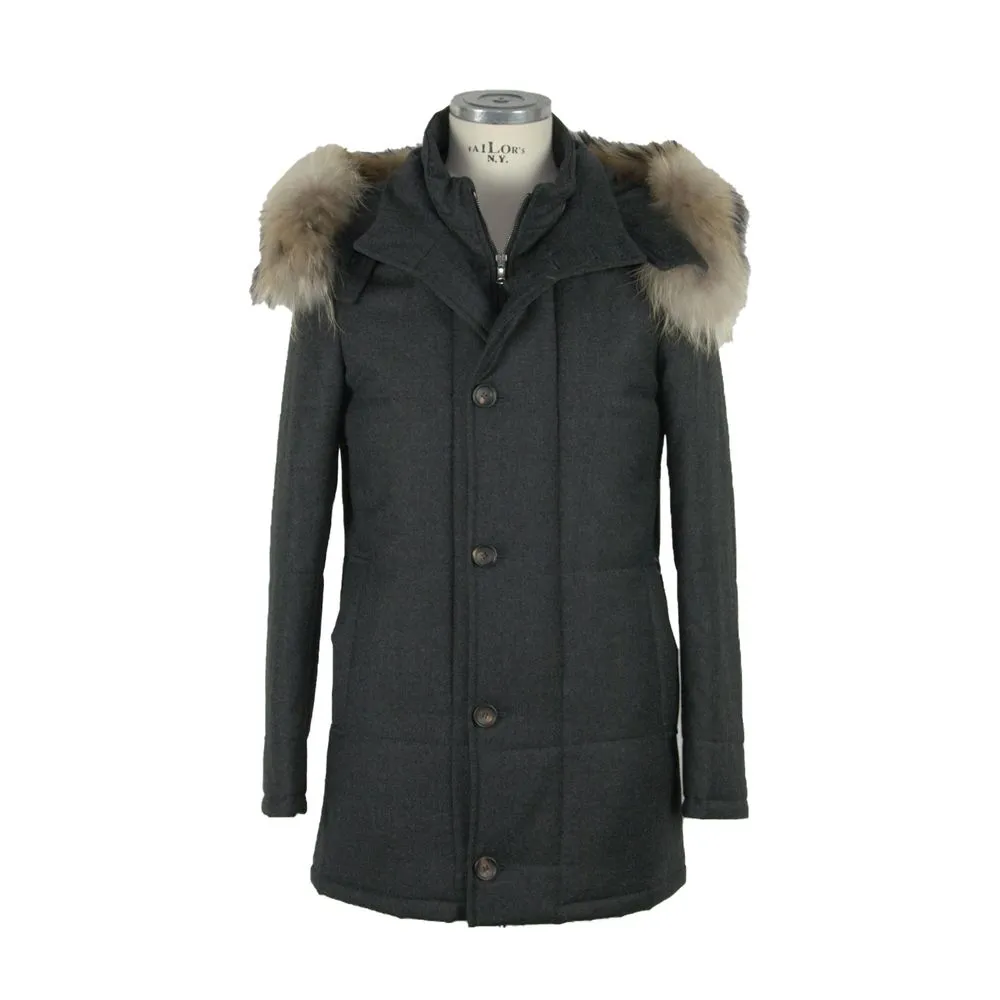 Made in Italy Men's Elegant Italian Wool-Cashmere Blend Jacket