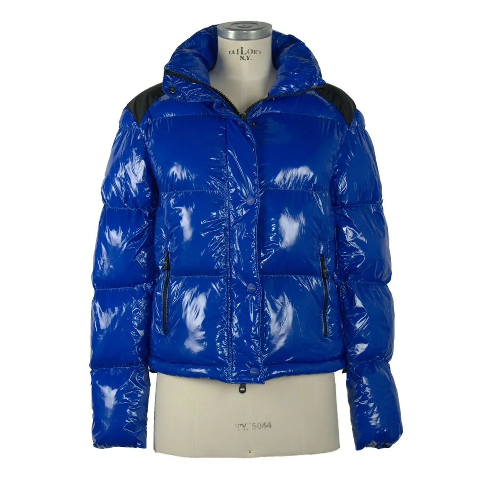 Refrigiwear Women's Chic Blue Down Jacket with Eco-Friendly Flair