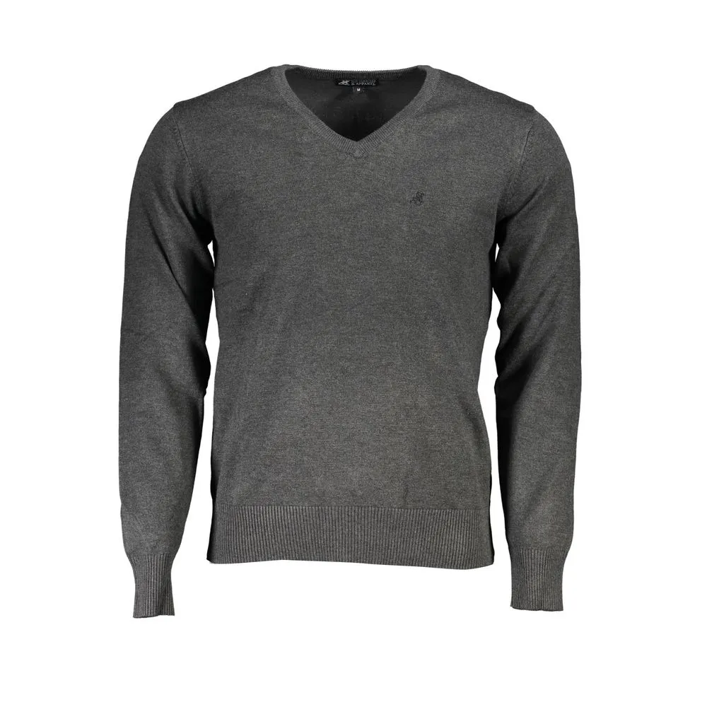 U.S. Grand Polo Men's Gray Nylon Sweater