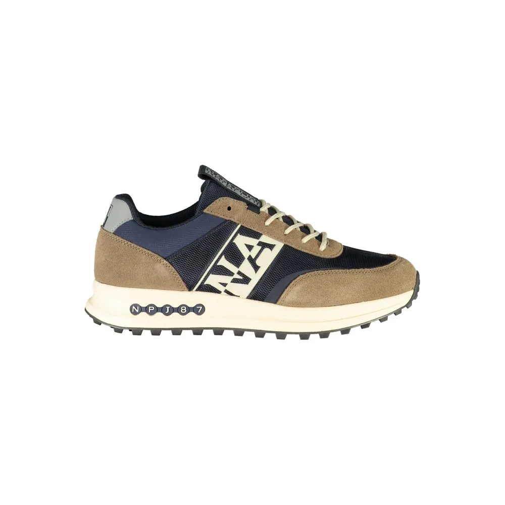 Napapijri Men's Elevated Blue Lace-Up Athletic Sneakers