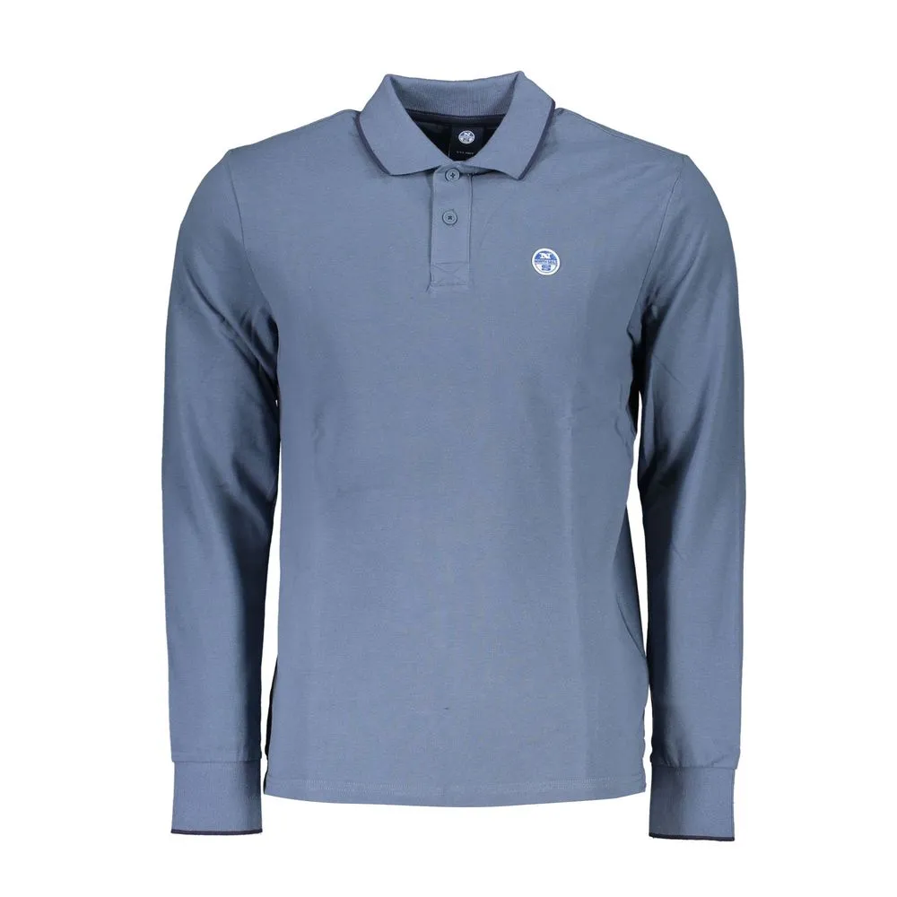 North Sails Blue Cotton Men Polo Shirt