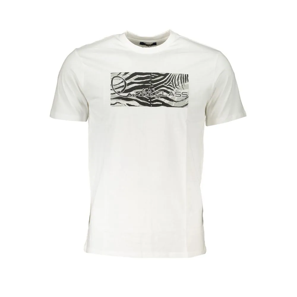Cavalli Class Men's White Cotton T-Shirt