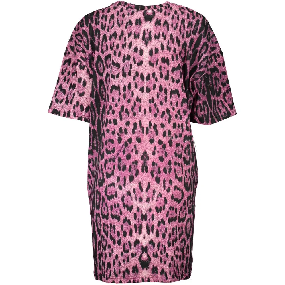 Cavalli Class Women's Pink Cotton Dress