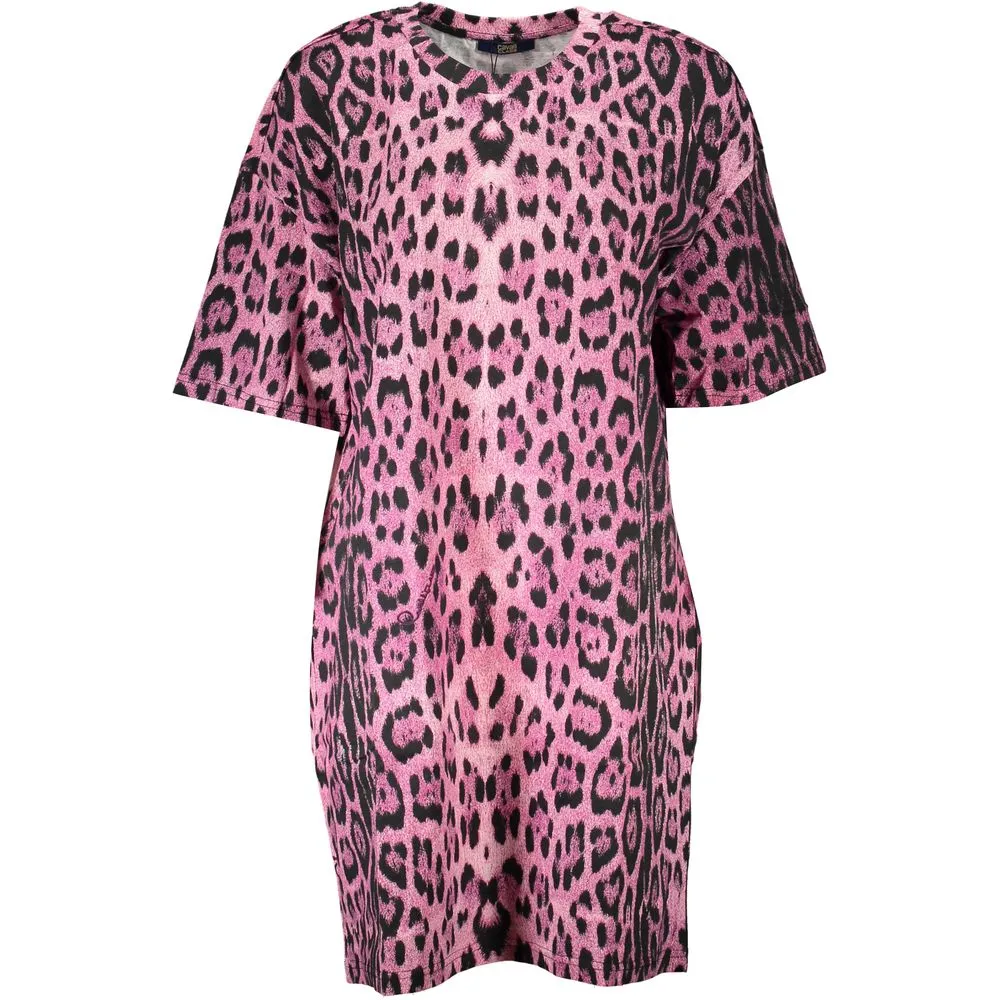 Cavalli Class Women's Pink Cotton Dress