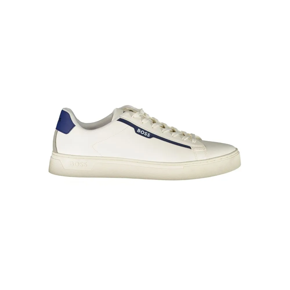 Hugo Boss Men's White Polyester Sneaker