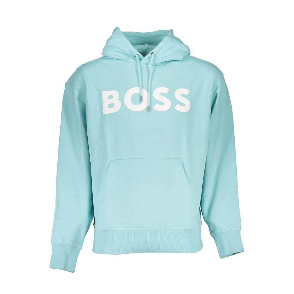 Hugo Boss Men's Light Blue Cotton Sweater