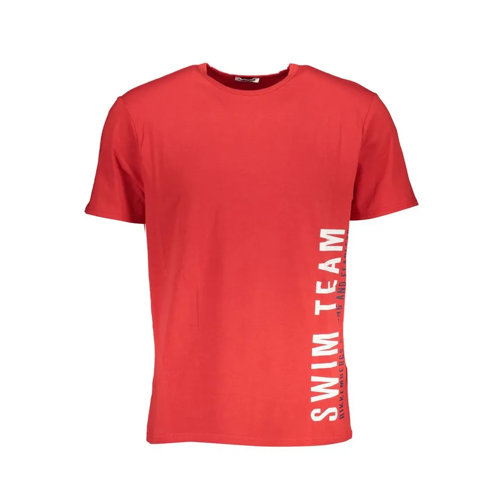Bikkembergs Men's Red Cotton T-Shirt