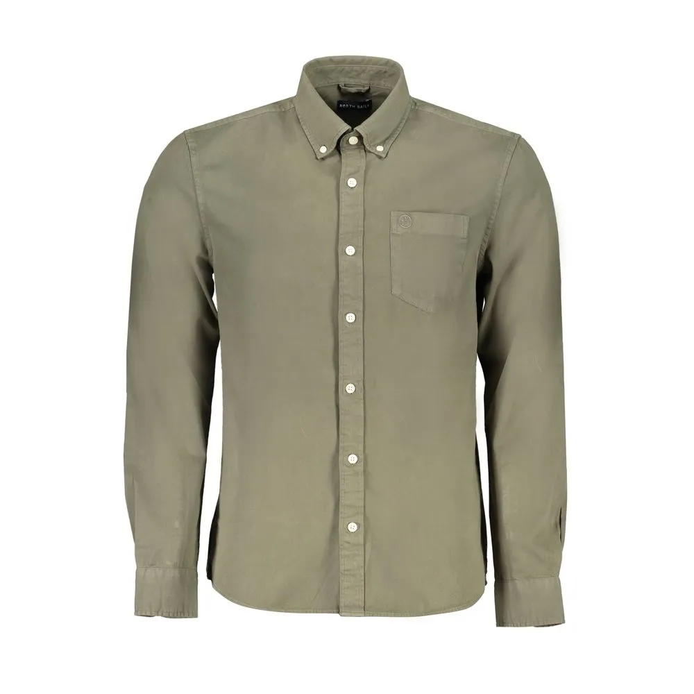 North Sails Men's Green Cotton Shirt