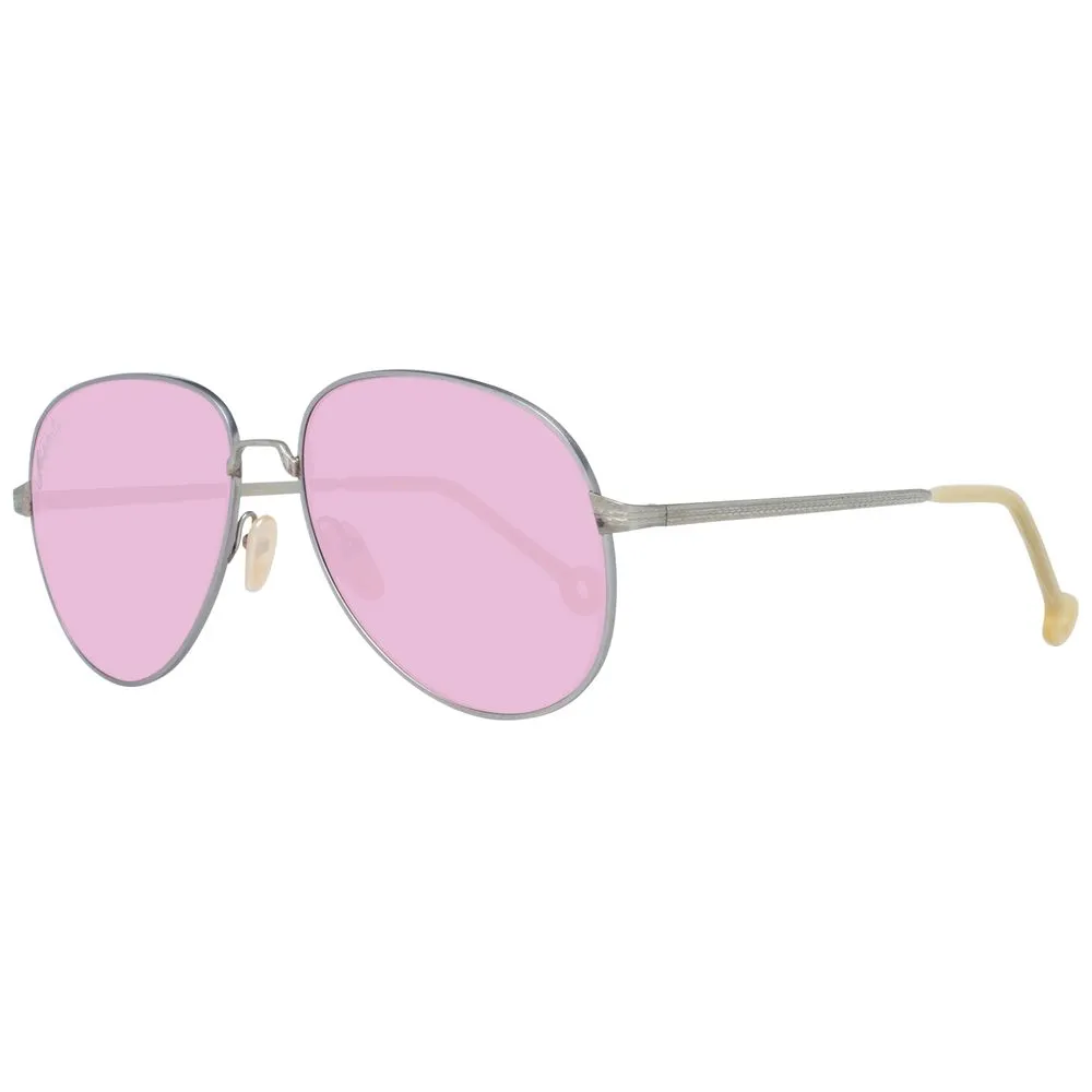Hally & Son Unisex Gold Unisex Sunglasses