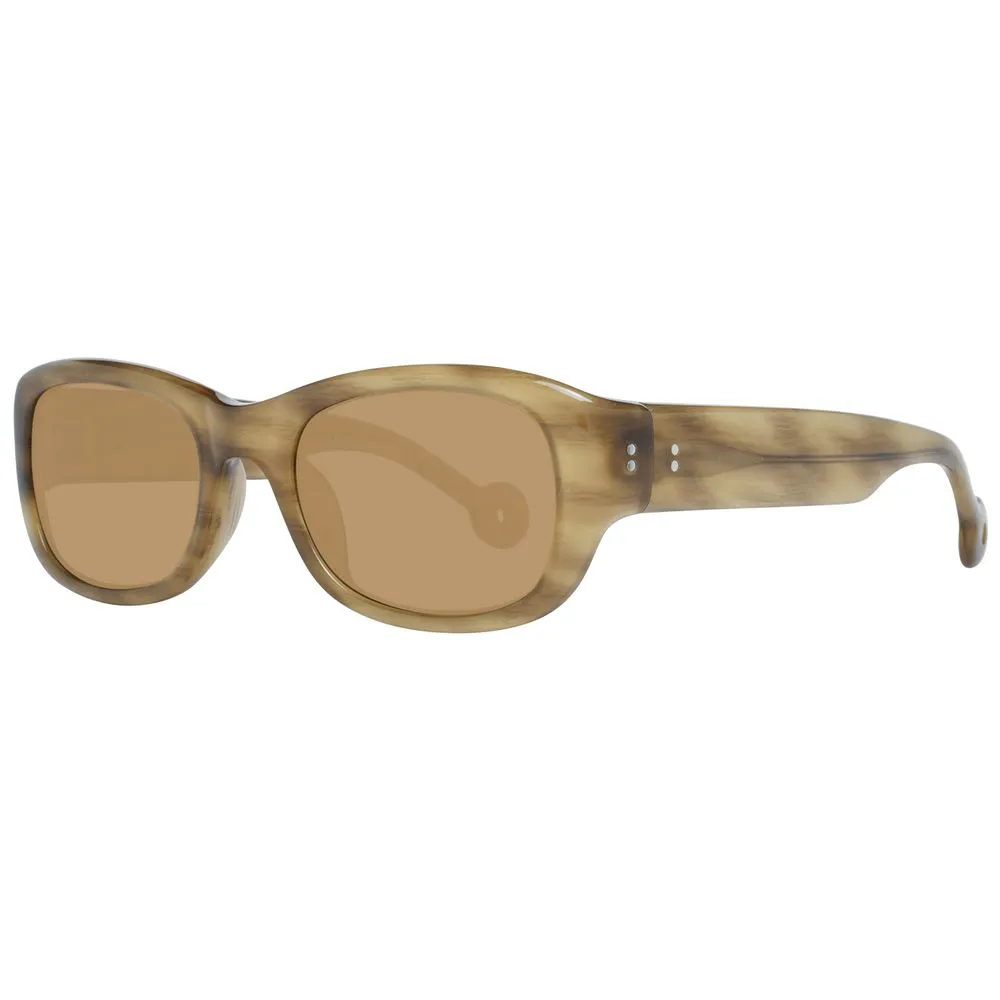 Hally & Son Unisex Brown Unisex Sunglasses