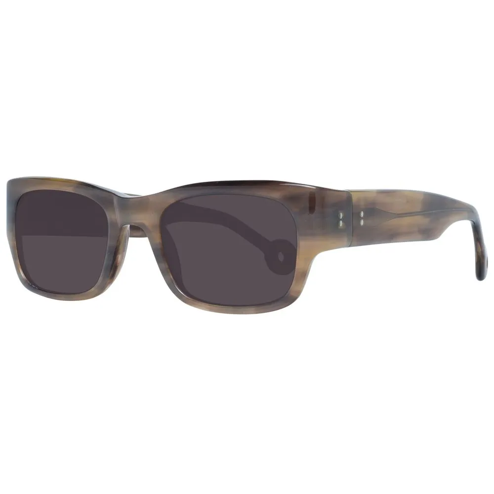 Hally & Son Unisex Brown Unisex Sunglasses