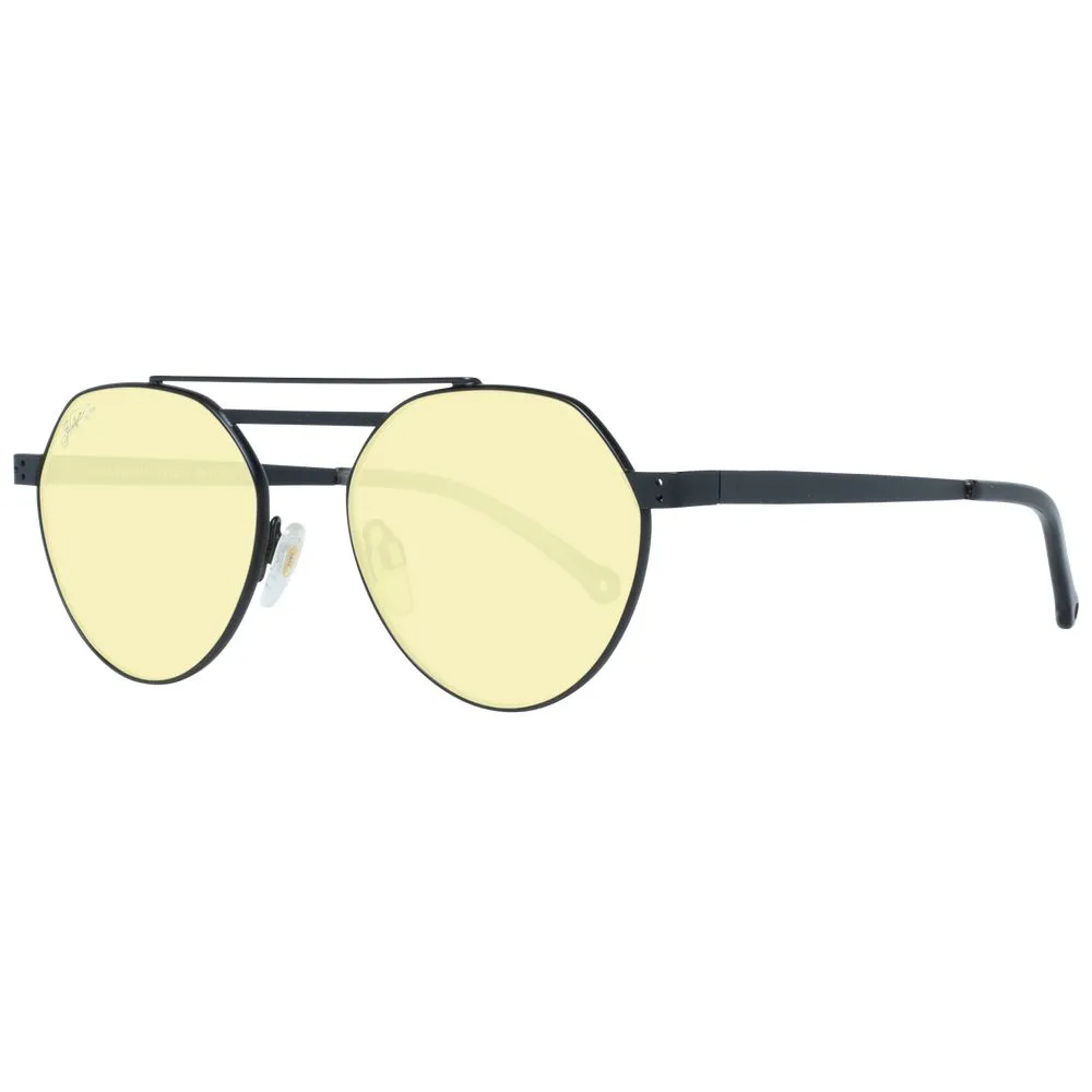 Hally & Son Unisex Black Unisex Sunglasses