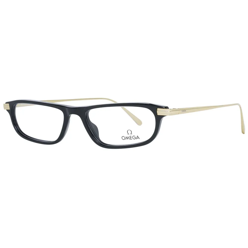 Omega Unisex Black Unisex Optical Frames
