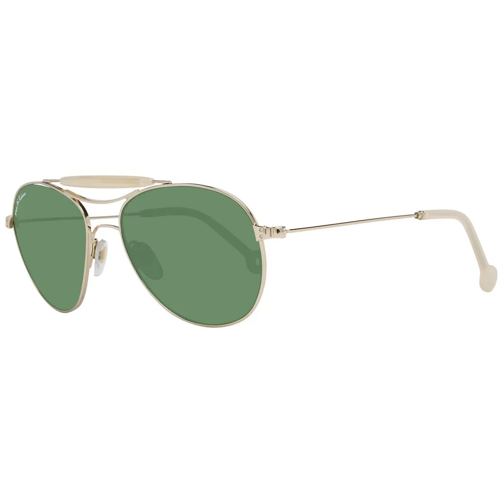 Hally & Son Unisex Gold Unisex Sunglasses