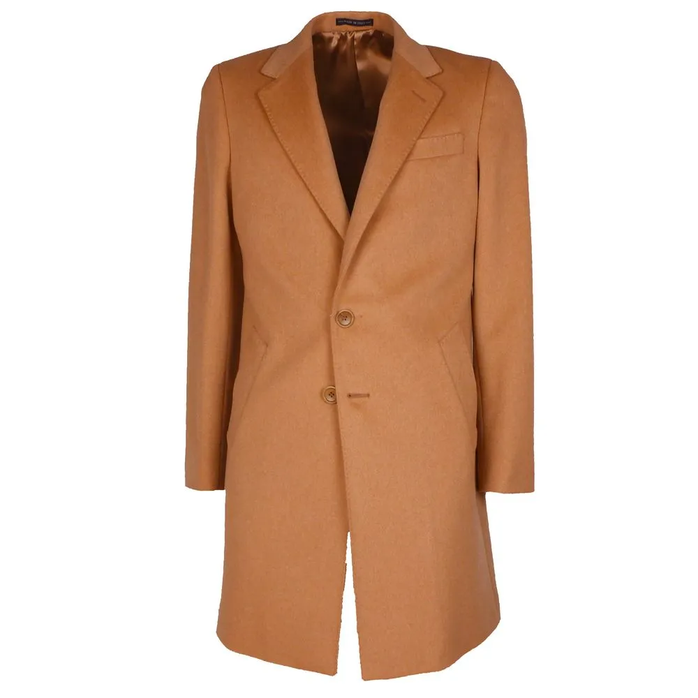 Made in Italy Men's Brown Wool Vergine Jacket