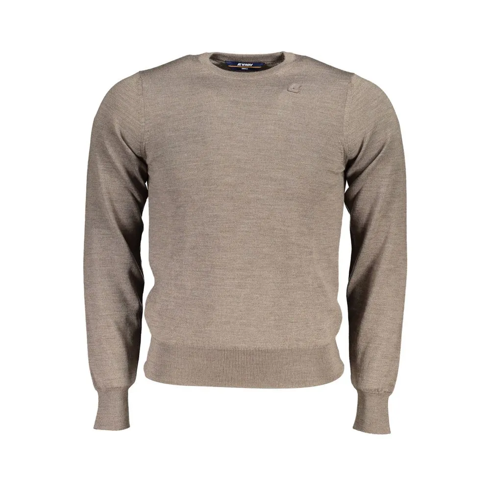K-WAY Men's Beige Wool Sweater