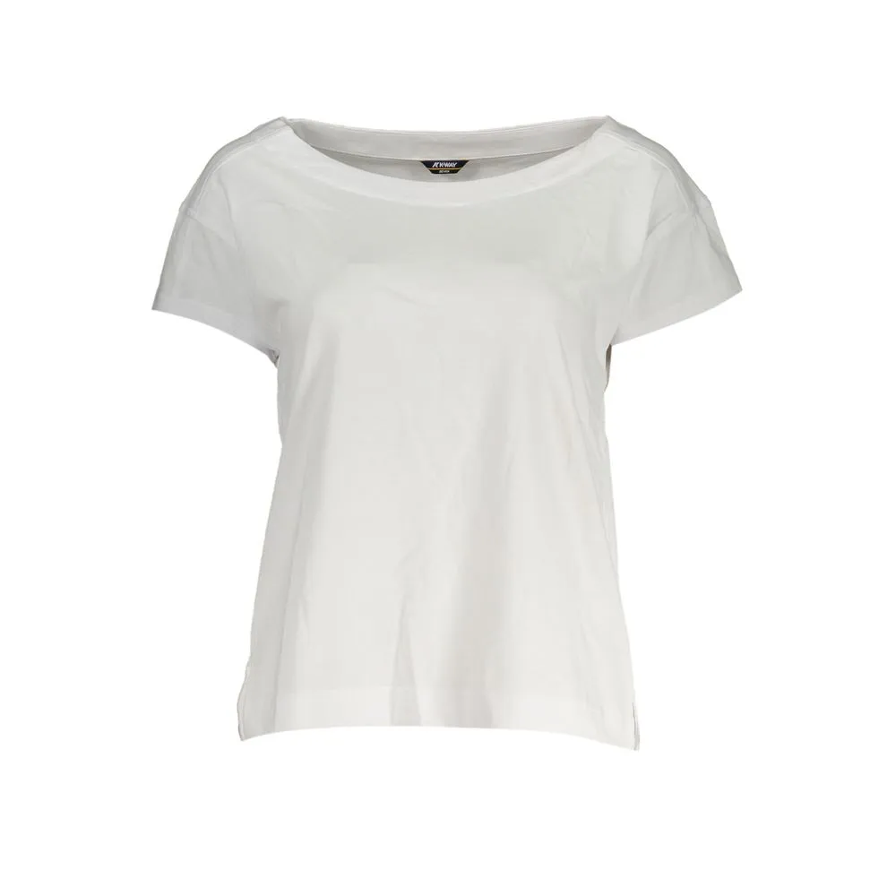 K-WAY Women's White Cotton Tops & T-Shirt