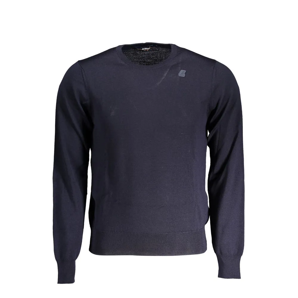 K-WAY Men's Blue Wool Sweater