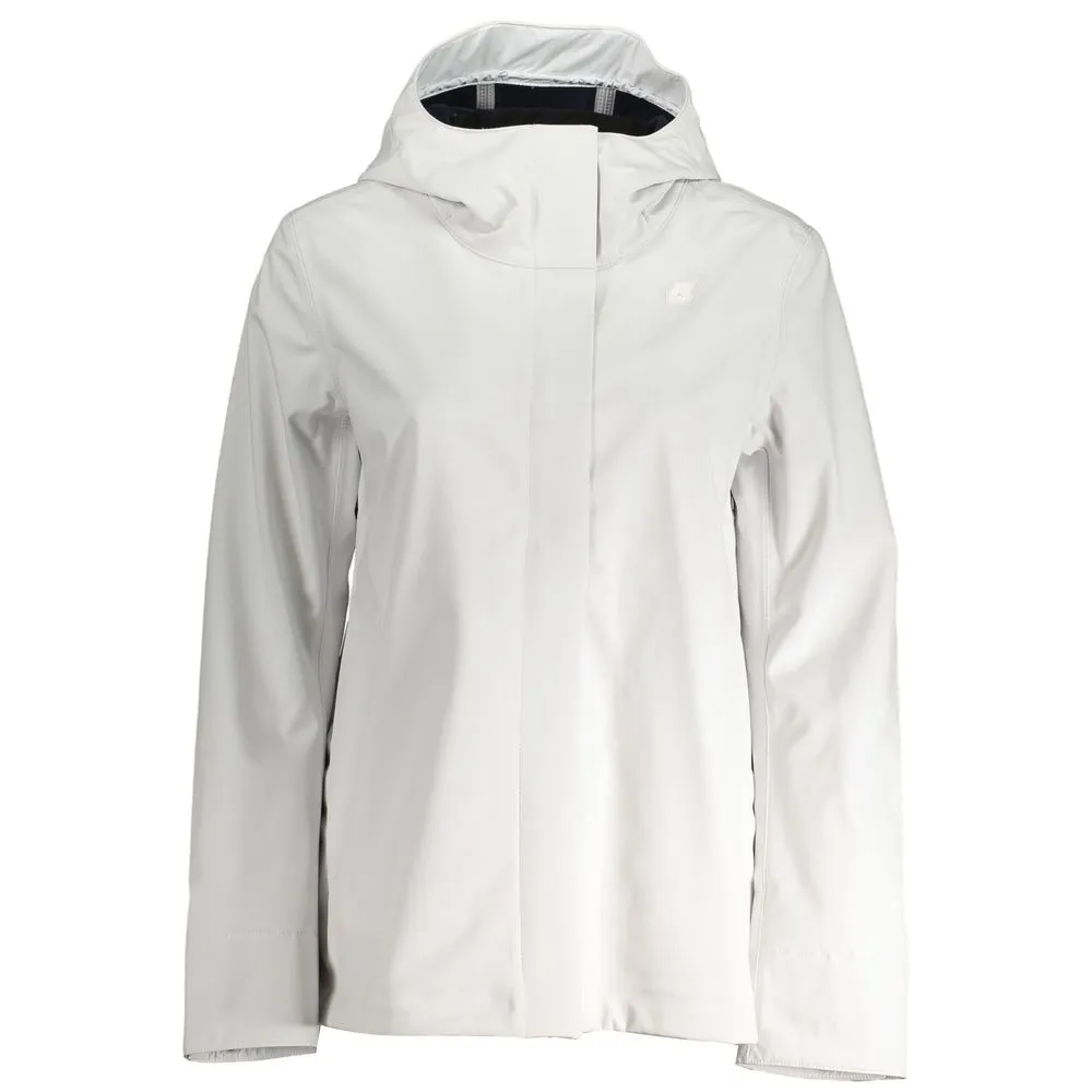 K-WAY Women's White Polyester Jackets & Coat
