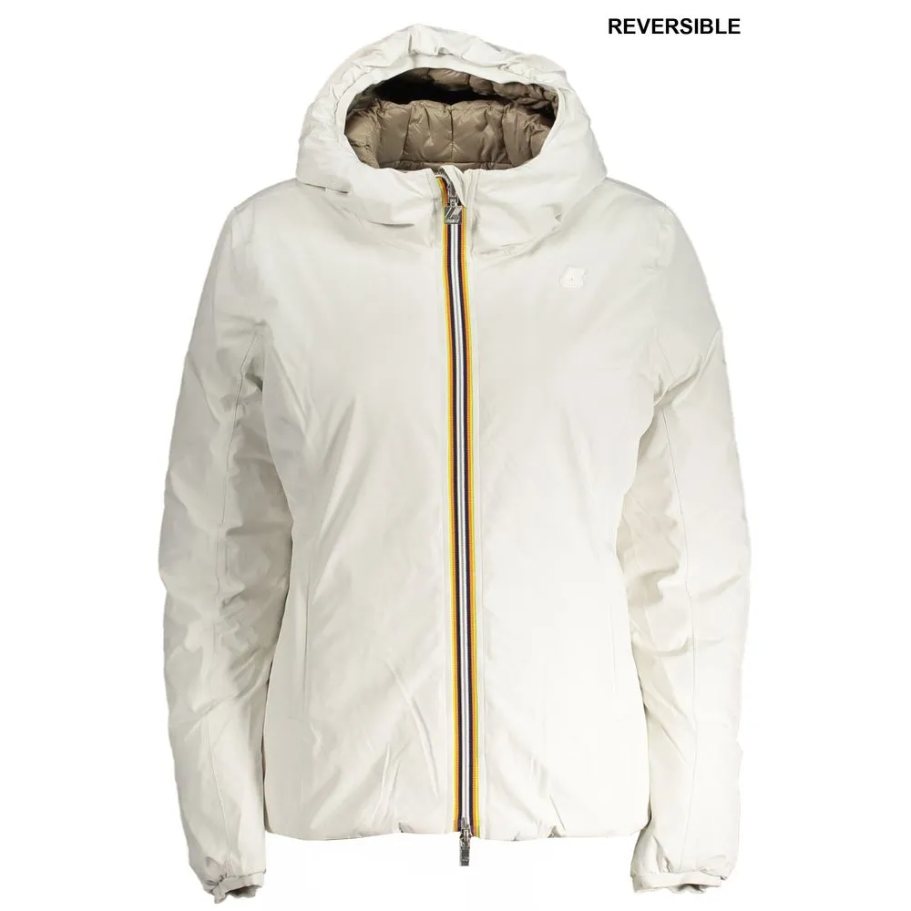 K-WAY Women's White Polyester Jackets & Coat