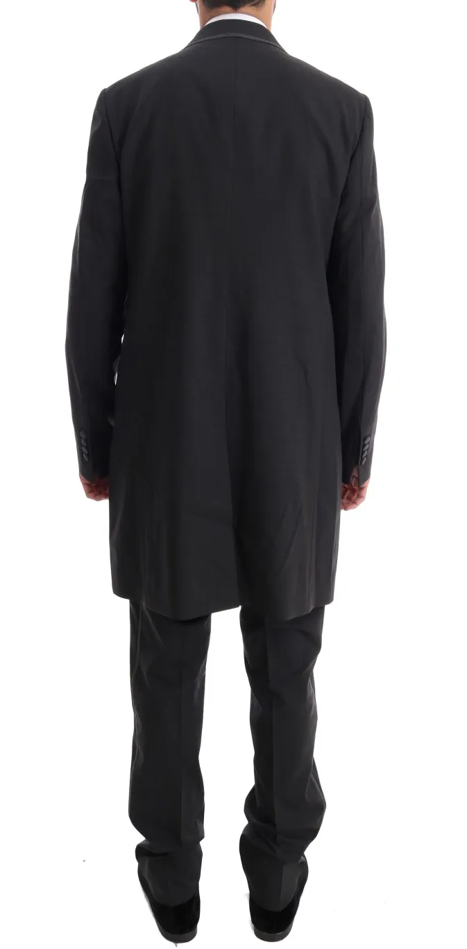 Dolce & Gabbana Men's Elegant Gray Double Breasted Wool Suit