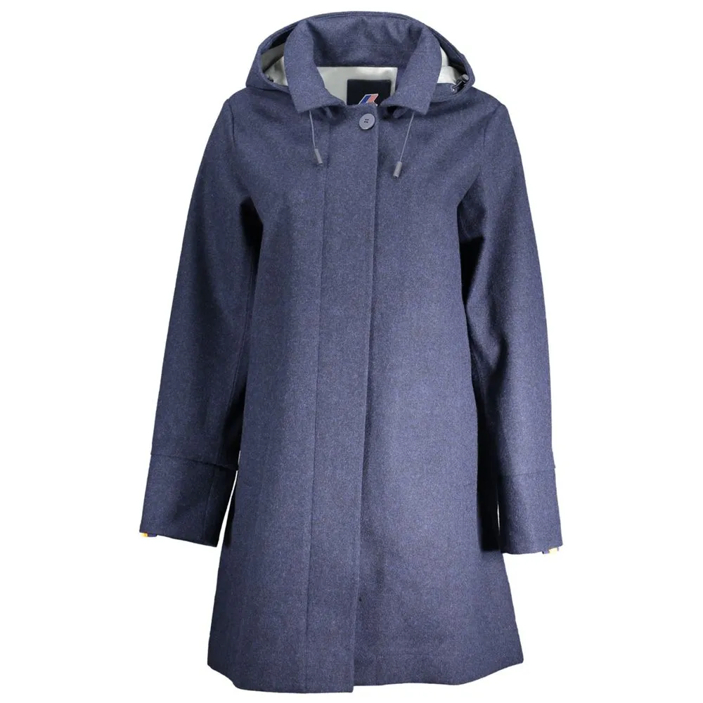 K-WAY Women's Blue Polyester Jackets & Coat