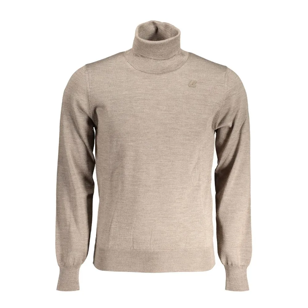 K-WAY Men's Brown Wool Sweater