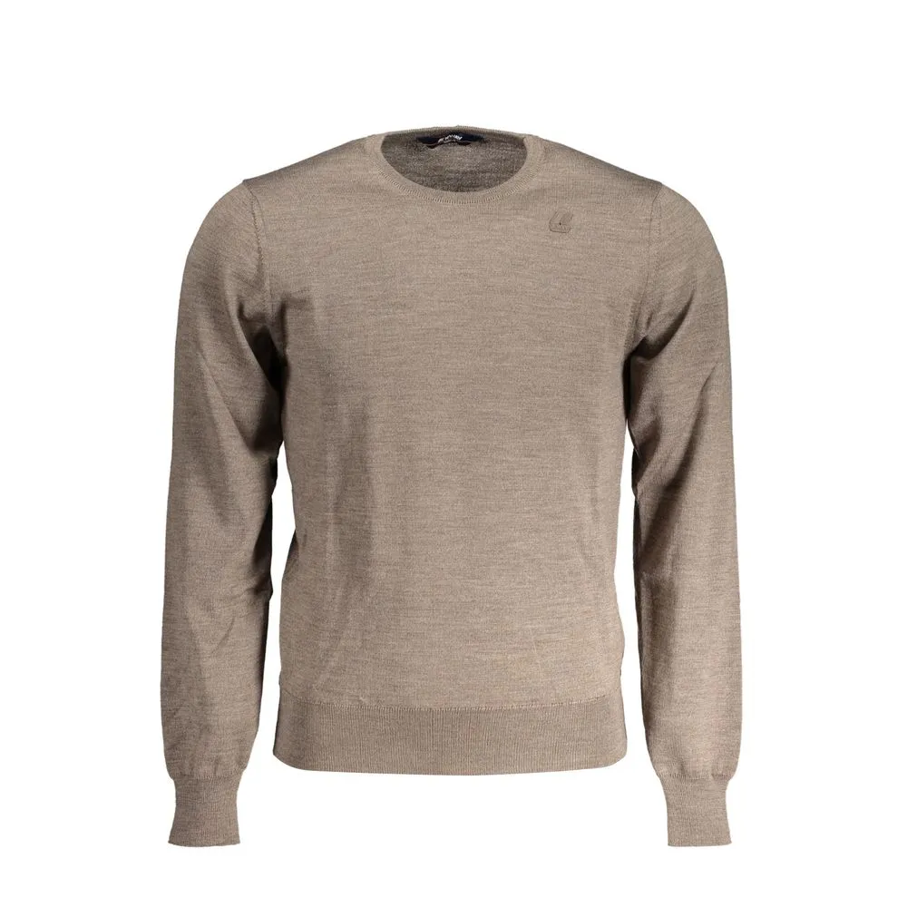 K-WAY Men's Brown Wool Sweater