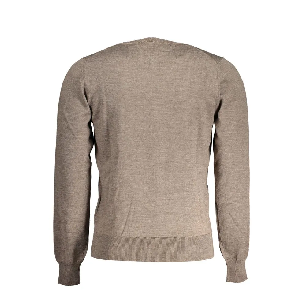 K-WAY Men's Brown Wool Sweater