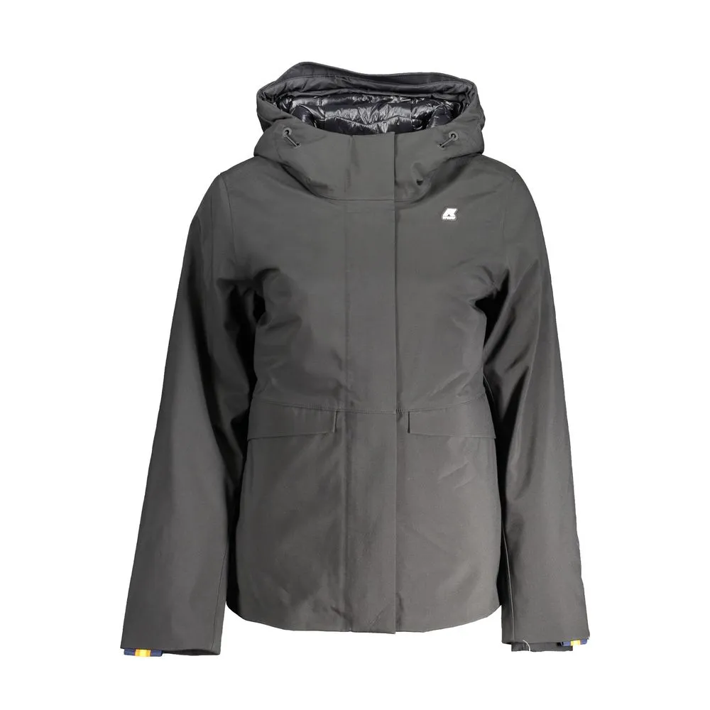 K-WAY Women's Black Polyester Jackets & Coat
