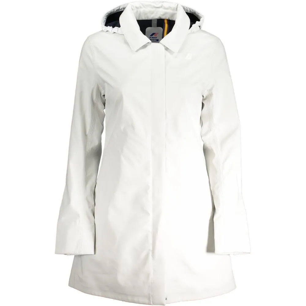 K-WAY Women's White Polyester Jackets & Coat