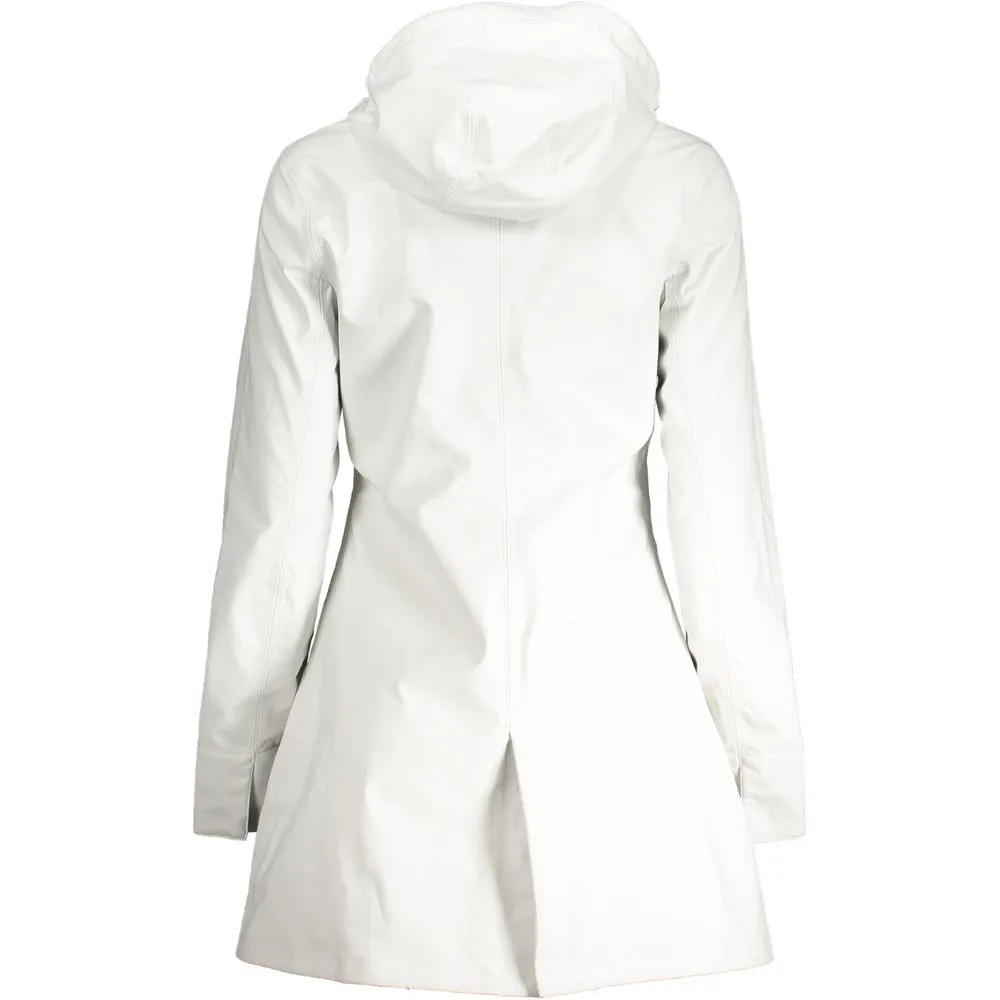 K-WAY Women's White Polyester Jackets & Coat
