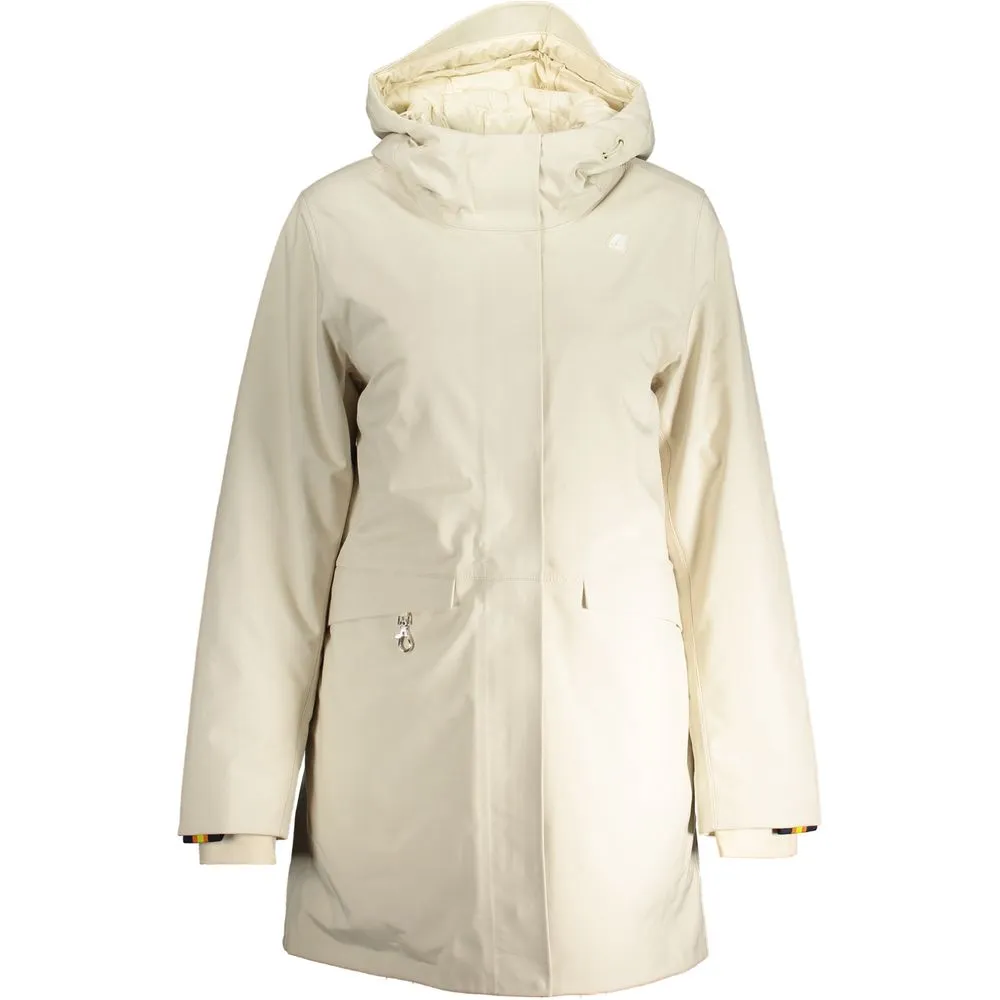 K-WAY Women's Beige Polyester Jackets & Coat