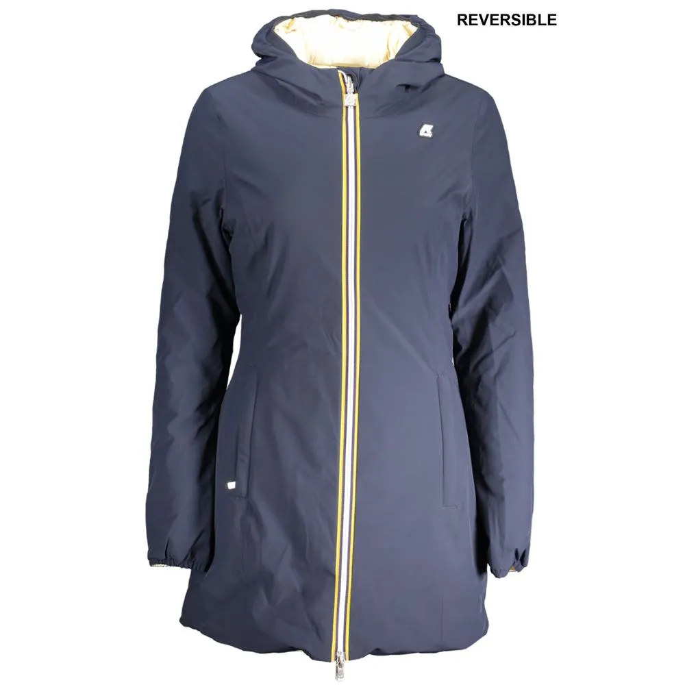 K-WAY Women's Blue Nylon Jackets & Coat