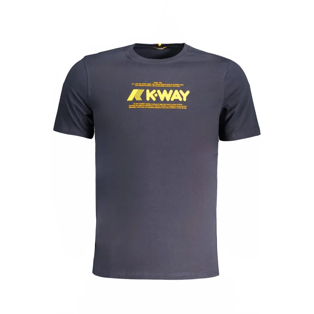 K-WAY Men's Blue Cotton T-Shirt
