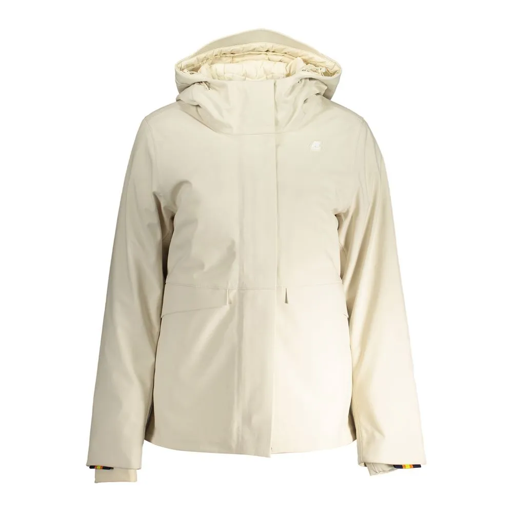K-WAY Women's Beige Polyester Jackets & Coat