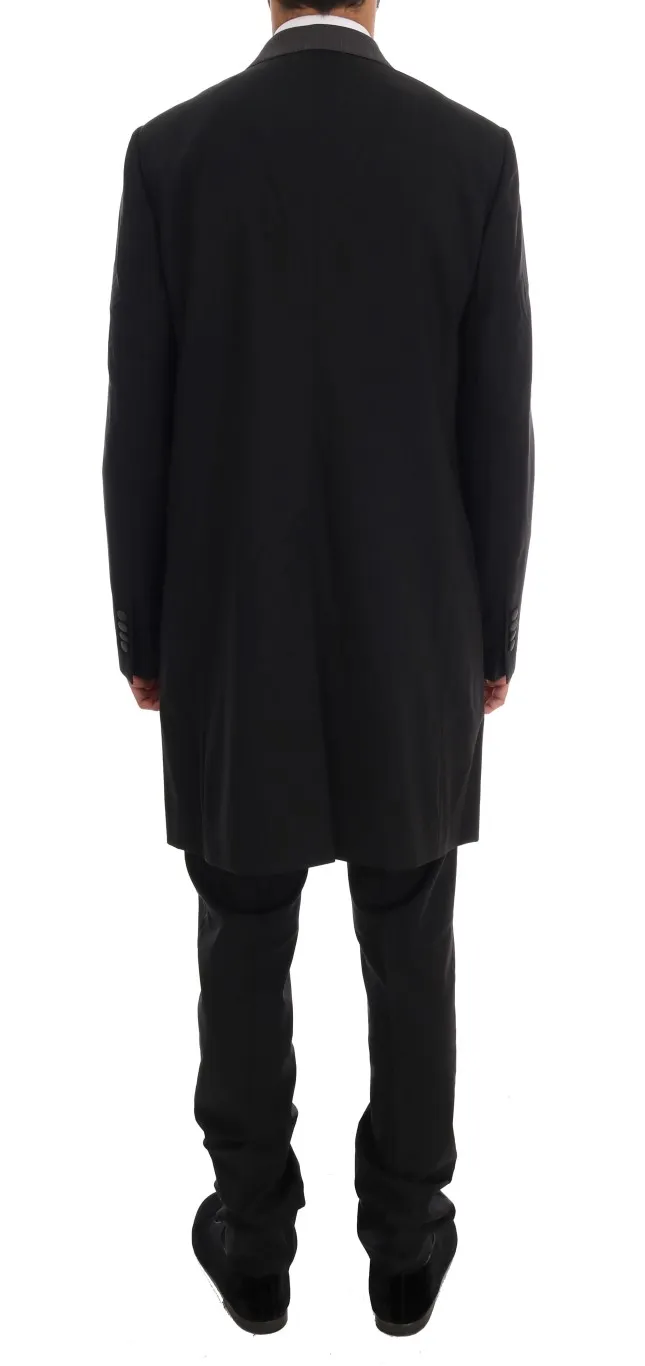 Dolce & Gabbana Men's Elegant Black Double Breasted Wool Suit