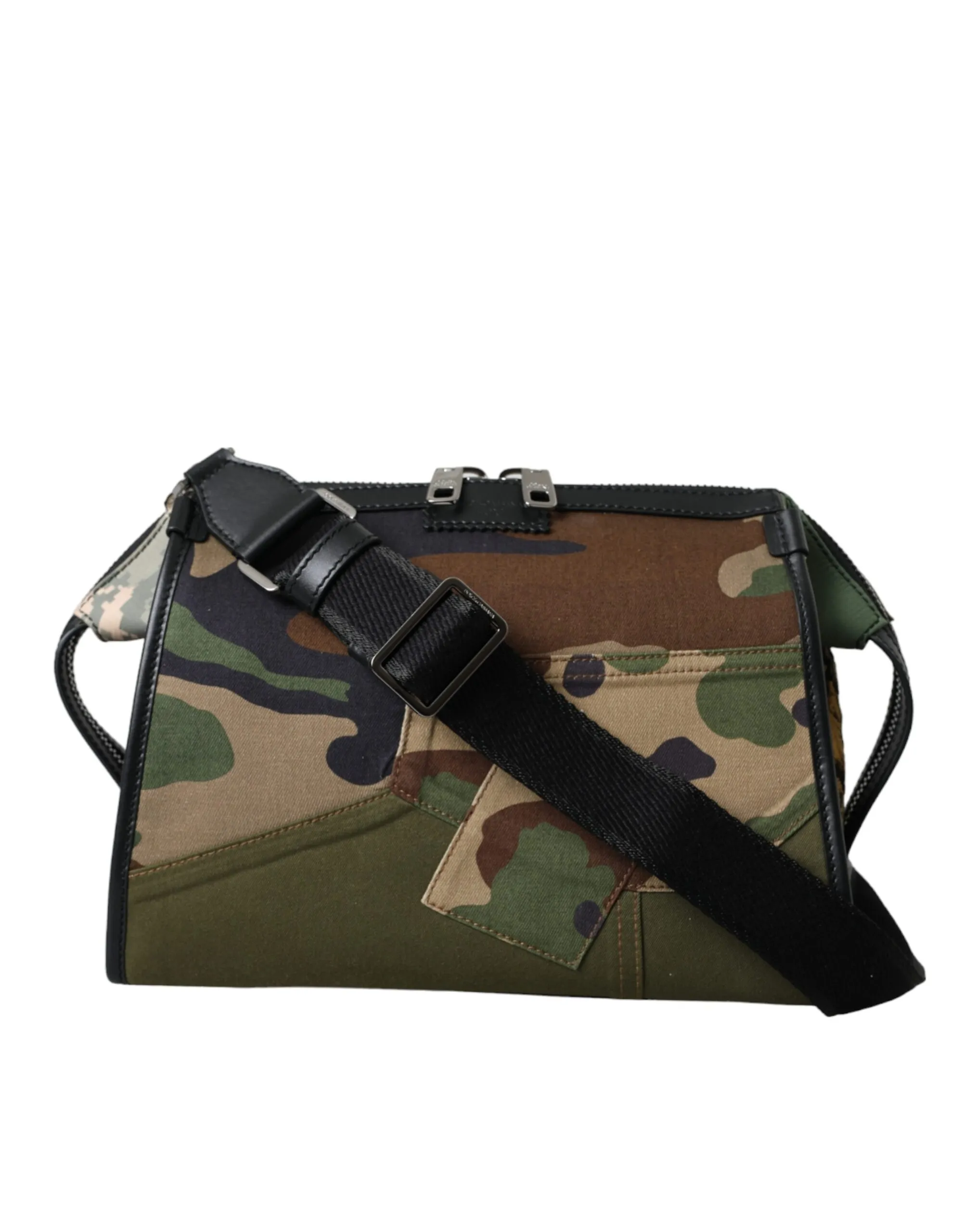 Dolce & Gabbana Men's Multicolor Camouflage Patchwork Crossbody Bag