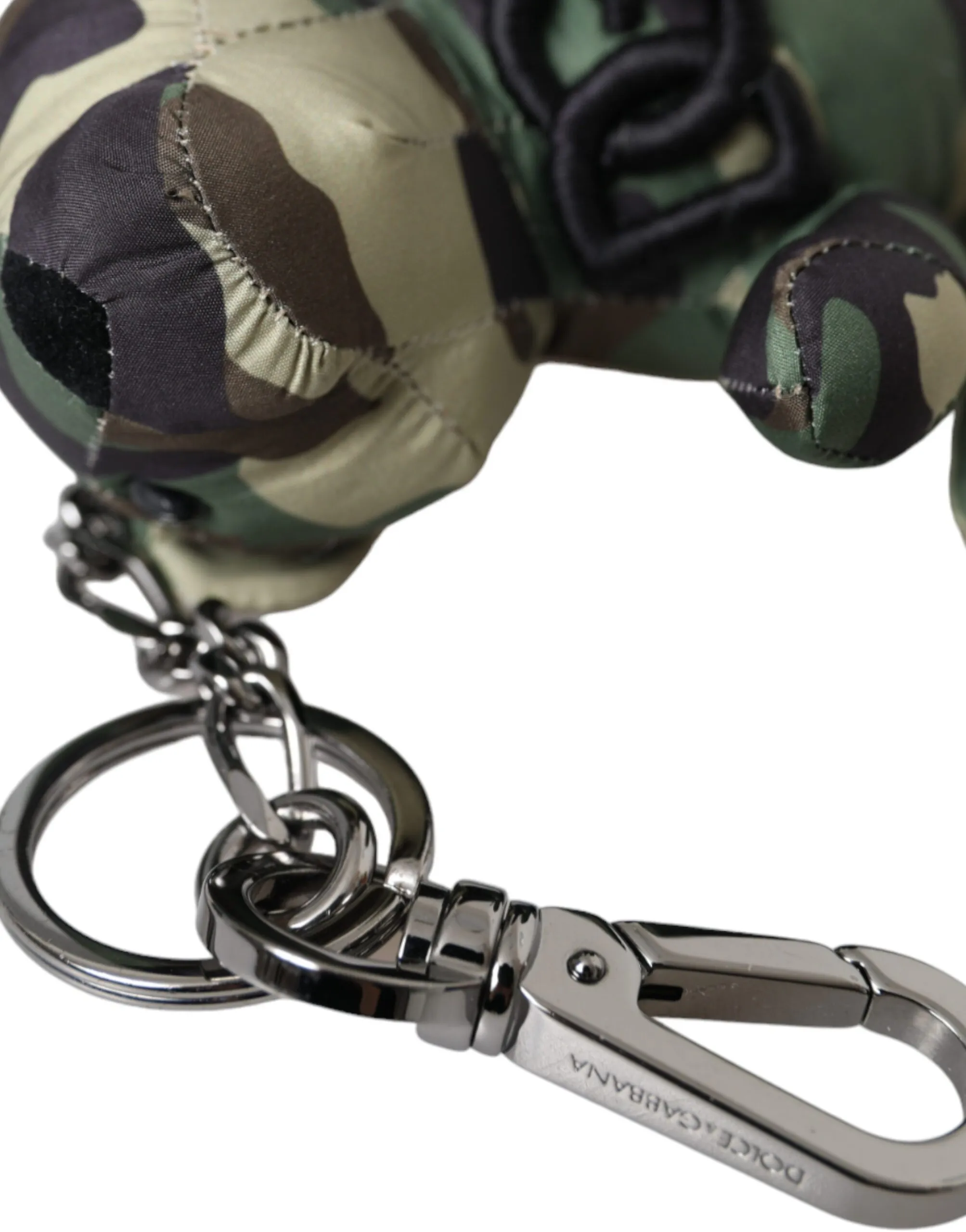 Dolce & Gabbana Men's Multicolor Camouflage Animal Silhouette Keychain Keyring