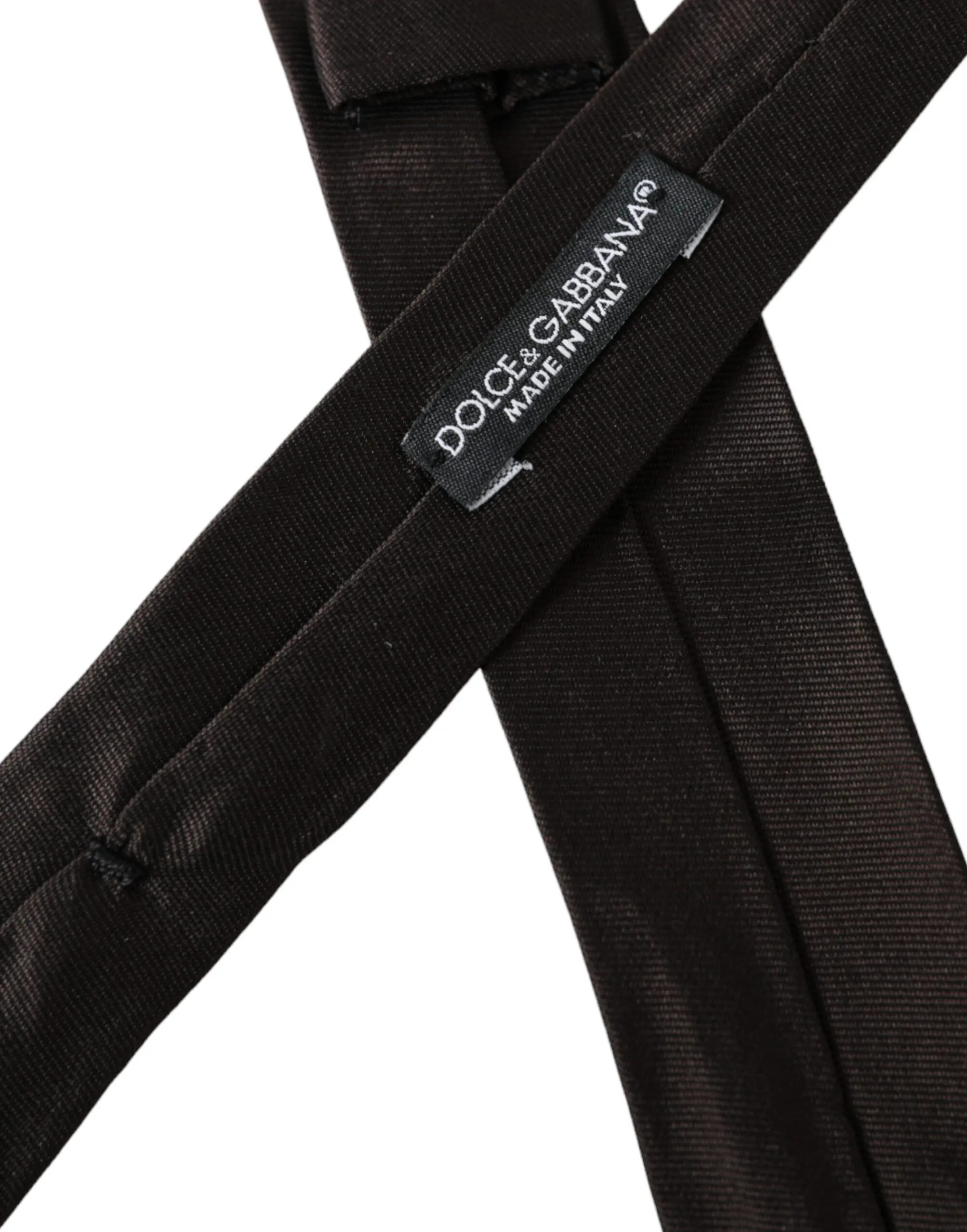 Dolce & Gabbana Men's Brown Solid 100% Silk Adjustable Tie