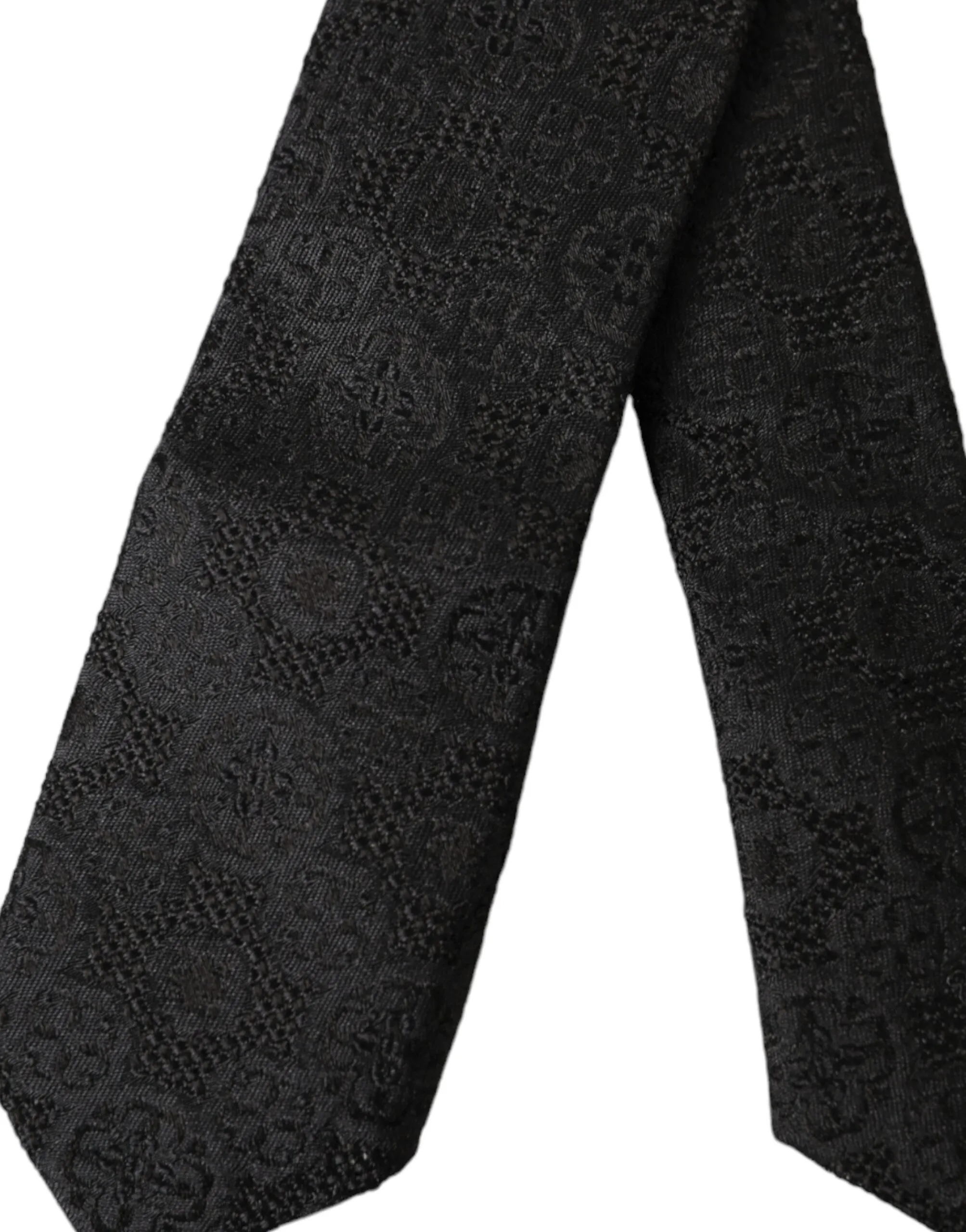 Dolce & Gabbana Men's Black Fantasy 100% Silk Adjustable Tie